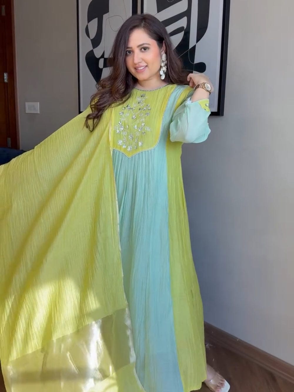 MUL CHANDERI SUIT SET