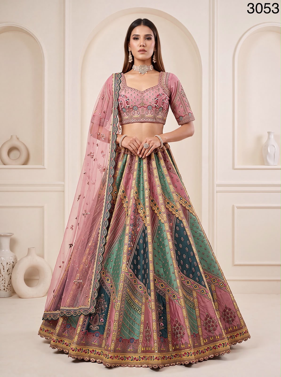 Fantastic Patch Work and Lace combine Very well Designed Lehenga Choli