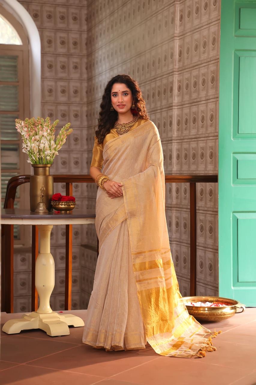 Tisssue saree (S145)